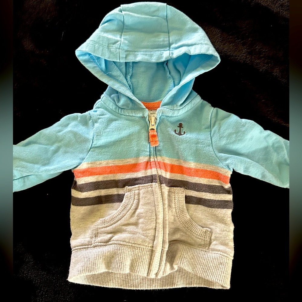Carters Newborn Zip Up Hoodie